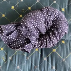 ネイビー水玉フレアロングスカート　ロックマウント　フリーサイズゴム　ネイティブ