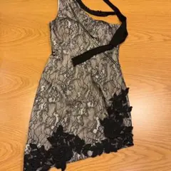 ROBE de FLEURS Glossy ワンショルダーナイトドレス S