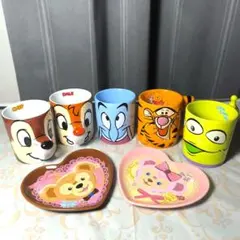 ディズニーマグカップ セット 5個と皿2枚