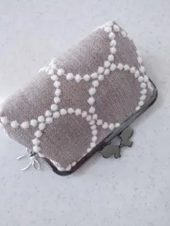 ハンドメイド☆がま口ポーチ♧大容量カードケース♧ミナペルホネンうさぎ