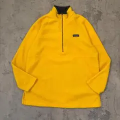 90s~パタゴニア（M）ハーフジップフリース＊プルオーバー＊ポルトガル＊イエロー