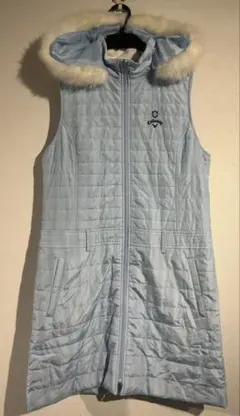 Callaway レディース ゴルフ 中綿ワンピース　水色 フード付き