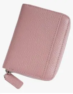 本革 ミニ財布 小銭入れ付 カードケース じゃばら 大容量 ピンク レディース