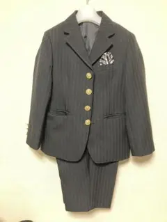 キッズフォーマルスーツ 120cm ストライプ セットアップ 入学式 卒園式