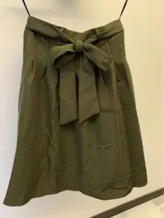 【Radarista】Mサイズ　 スカート　ふんわり　リボン　カーキ