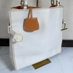 希少♡キタムラ トートバッグ A4 PC オールレザー チャーム 金具 ベルト