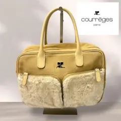 Courrèges クレージュ ロゴモチーフ バック ファー ヴィンテージ 古着