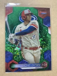 大谷翔平2021 Bowman Neon Green Border /399 - メルカリ