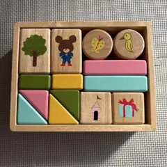 the bear school 知育木製ブロック