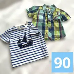 半袖Tシャツ&シャツのセット　シンプルフリー、OLD NAVYのサムネイル