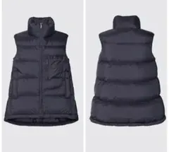 美品+J ダウンボリュームベスト ドローストリング 撥水 Sサイズ