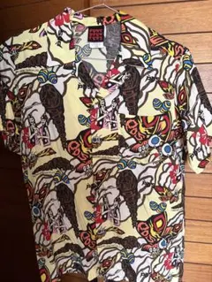 PUNK DRUNKERS 総柄 アロハシャツ 日本製 LARGE モスラのサムネイル