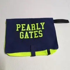 PEARLY GATES メッシュシューズバッグ ネイビー/イエロー