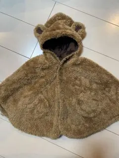 クマ耳付きフリースポンチョ80〜100