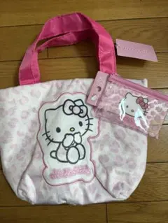 しまむら　ミニトートバッグ　ハローキティ　ヒョウ柄　ポーチ
