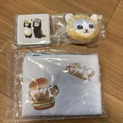 mofusand スクエアミラー ポーチ 前髪クリップ 3点セット