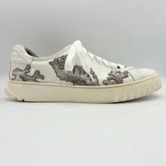 極希少✨️ 美品 フェラガモ タツノオトシゴ レザースニーカー 白 ローカット