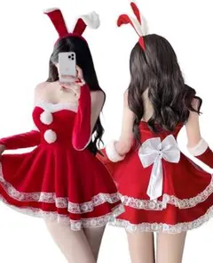 ●サンタ コスプレ レディース 可愛い クリスマス サンタコス 5点セット