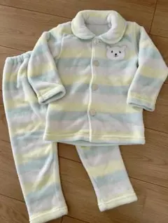 くま　ストライプ ベビーパジャマ 95cm