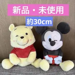 ディズニー ぬいぐるみ くまのプーさん　ミッキーマウス2種セットのサムネイル