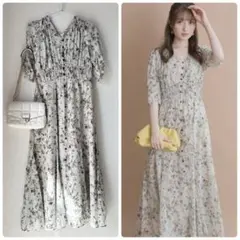 アプワイザーリッシェ♡洗えるマチフレアフラワーワンピース