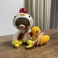 あみぐるみ　とりの着ぐるみくまさん