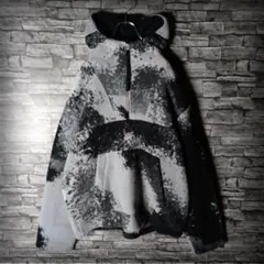 ナイキハーフジップボアフリースジャケット センター刺繍ロゴ フーディ まだら模様