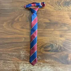 赤と青のストライプ ネクタイ 子供用