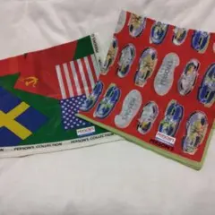 新品⭐パーソンズ　ブルーミング中西　 大判ハンカチ　2枚セット