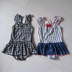 女の子用ワンピース水着2点セット