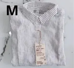 無印　リネン洗いざらしレギュラーカラー長袖シャツ