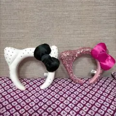 USJキティ　カチューシャ×2