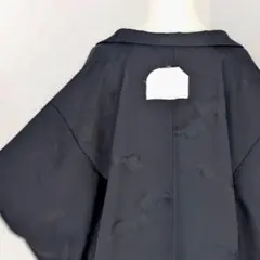 【未使用品】羽織 霞 着物ジャケット 和洋折衷 和モダン 黒シルク ユニセックス