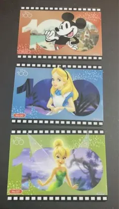 ディズニー100 トレーディングカードコレクション3枚セットクリア
