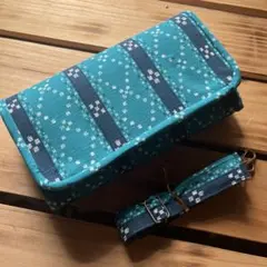 もーも　1点のみ　長財布　やりくり財布　ハンドメイド バイアス無しタイプ やりくり長財布作り方 Wファスナー 好みの生地を