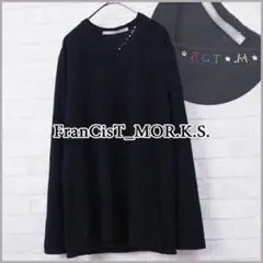 希少【FranCisT_MOR.K.S.】スワロ ロゴ/Ｖネック カットソーのサムネイル