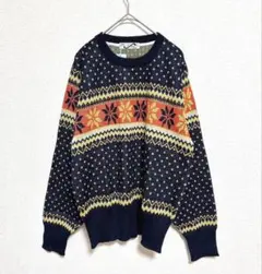 CAB CLOTHINGヴィンテージニットセーター ノルディック 80s 90s