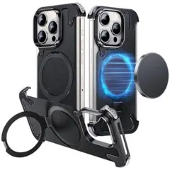 Magsafe対応 iphone 15 pro ケース リング 耐衝撃ミリタリー