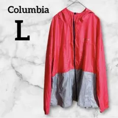 ★Columbia 【L】フード付ウィンドブレーカコロンビアナイロンジャケット