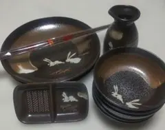 和風食器セット 8点 ウサギデザインのサムネイル