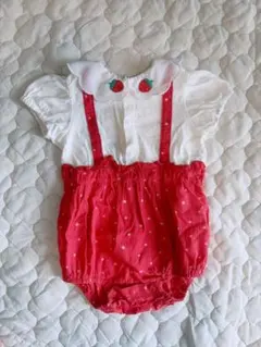 futafuta 苺柄ロンパース