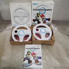 良品　wii マリオカート　ハンドルセット　箱付き
