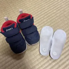 asics ネイビー ベビーシューズ SUKU2 スクスク ミッドカット