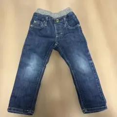 Leeデニム 100ブルー ストレートパンツ ゴムウエスト