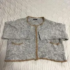 ‼️週末限定価格‼️RagOut グレー ショート丈カーディガン