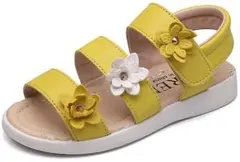新品 女の子サンダル 15.5cm イエロー お花 海 プール 可愛い 水陸両用
