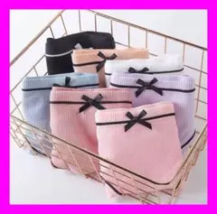 ショーツセット レディース 下着 リボン パンツ パステルカラー