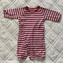 COMME CA ISM ストライプロンパース 50~60cm