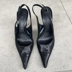 NOVESPAZIO ブラック ハイヒール ポインテッドトゥ