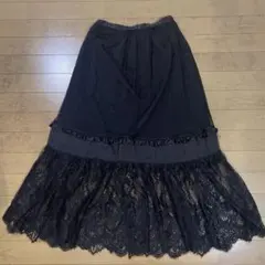 GU チュールスカート レース ブラック 黒色